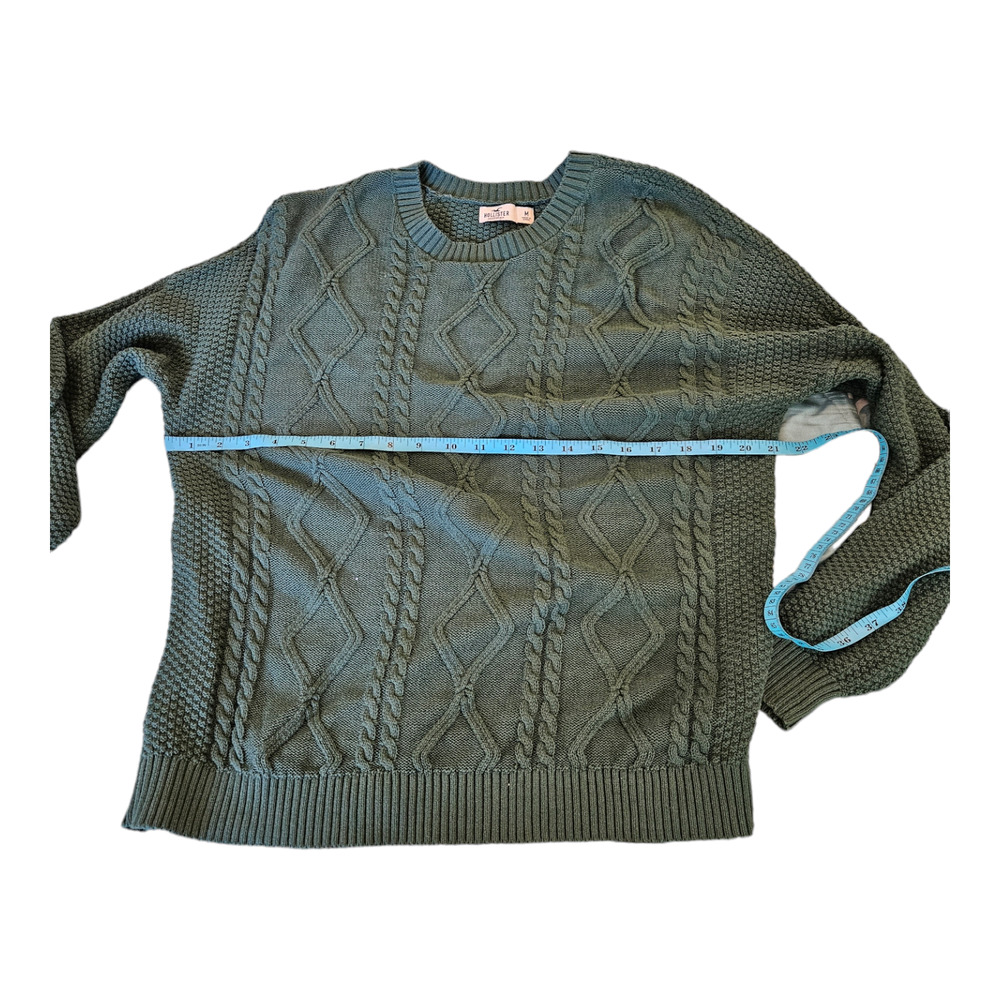 Hollister Medium Green Long Sleeve Knit Sweater - Picture 4 of 6